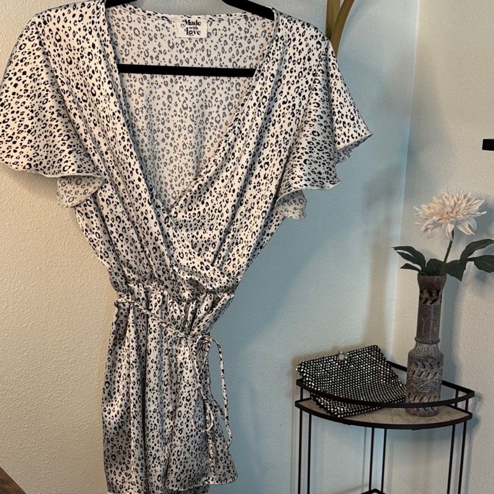 Elegant Black and White Print Jumpsuit